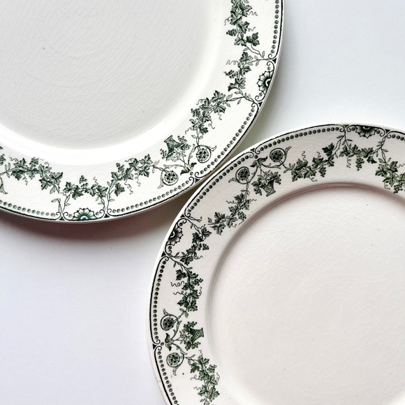 Ironstone faïence plates / Assiettes faïence terre de fer - Picture 1 of 7